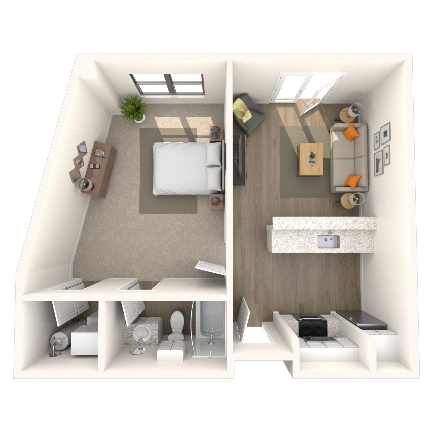 Floorplan image of unit 420